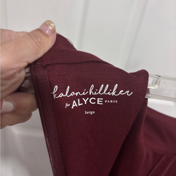 Alyce Paris Sleeveless Jumpsuit in Rich Burgundy - Picture 4 of 5